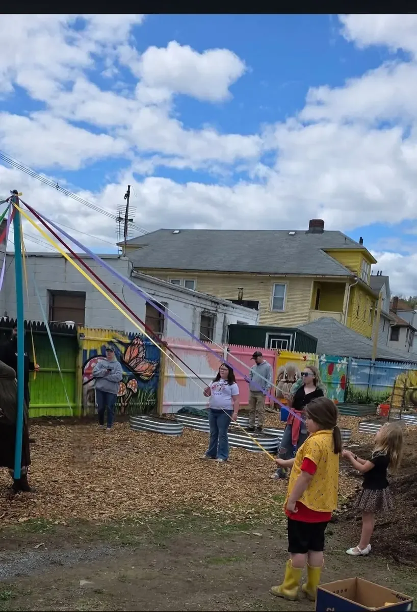 Community members participating in a day at The Garden