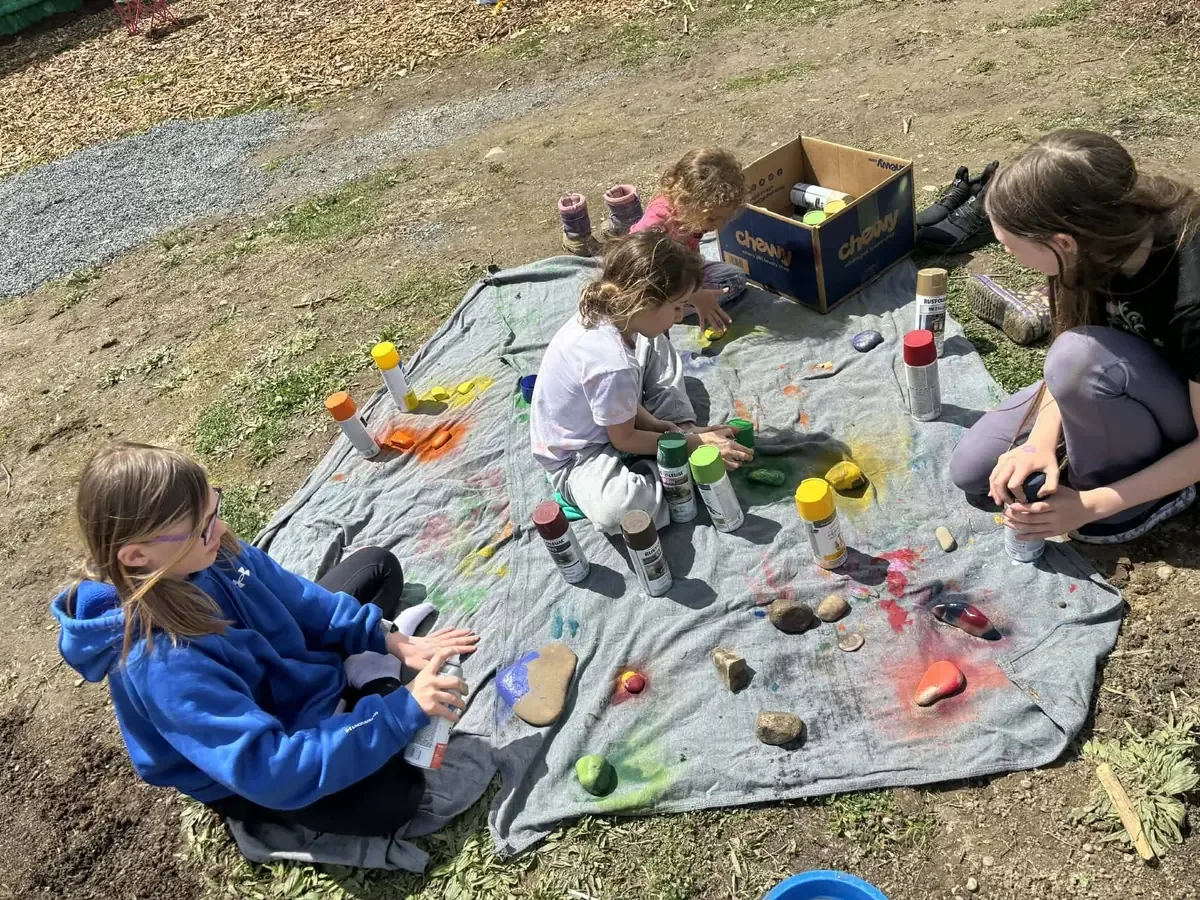 Community members participating in a day at The Garden